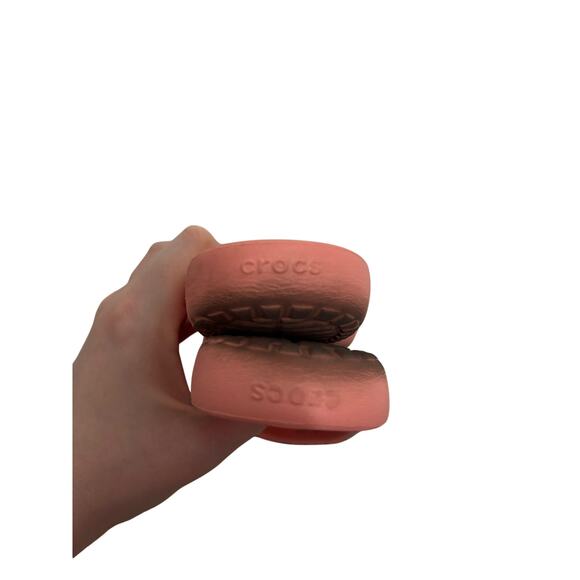 Crocs Flip Flops Womens Size 8 Kadee II Coral Pink Melon Tropical Floral Sandals - Picture 5 of 8